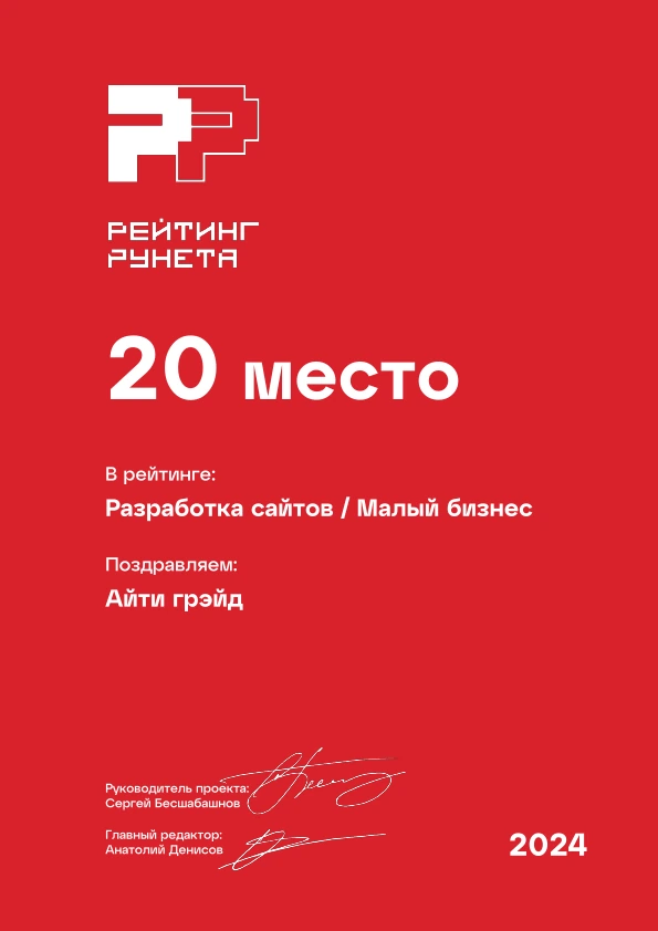 Диплом 2024: сайты, 20 место