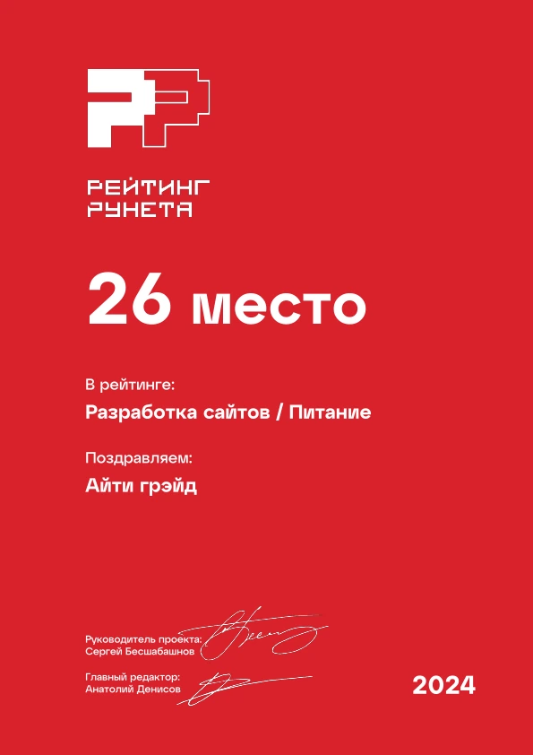 Диплом 2024: сайты, 26 место