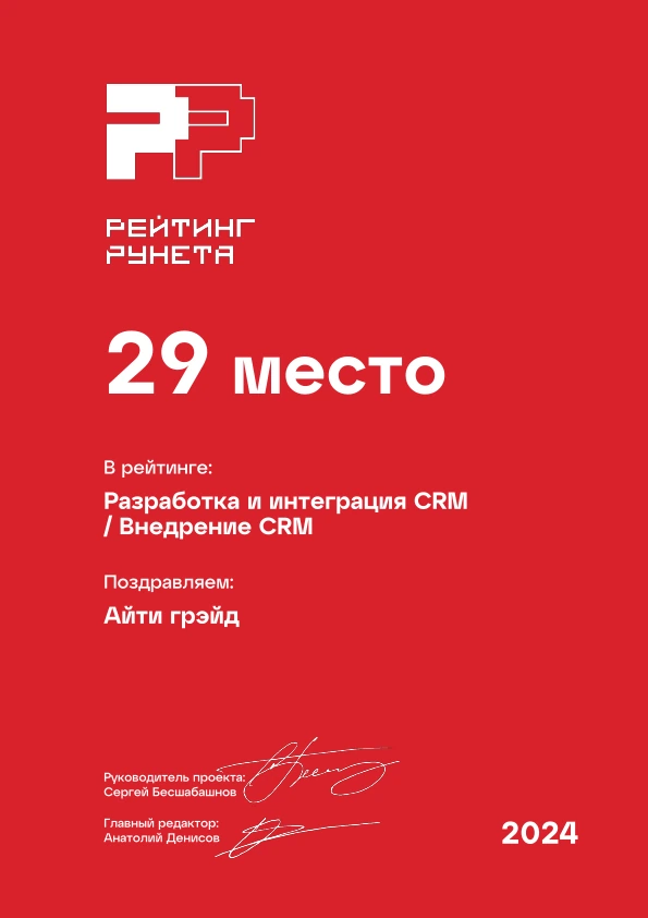 Диплом 2024: CRM, 29 место